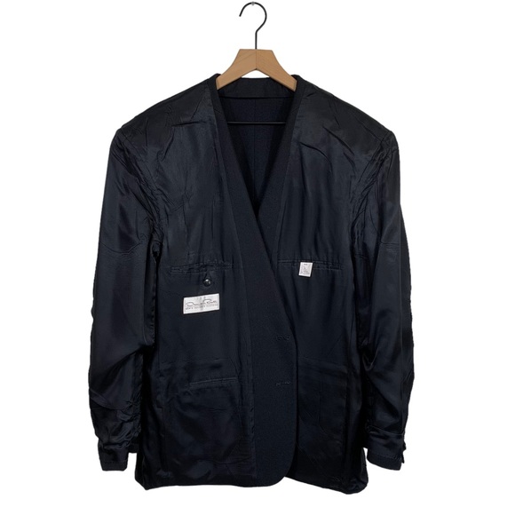 Oscar De La Renta Black Wool & Cashmere Blazer - Picture 7 of 11